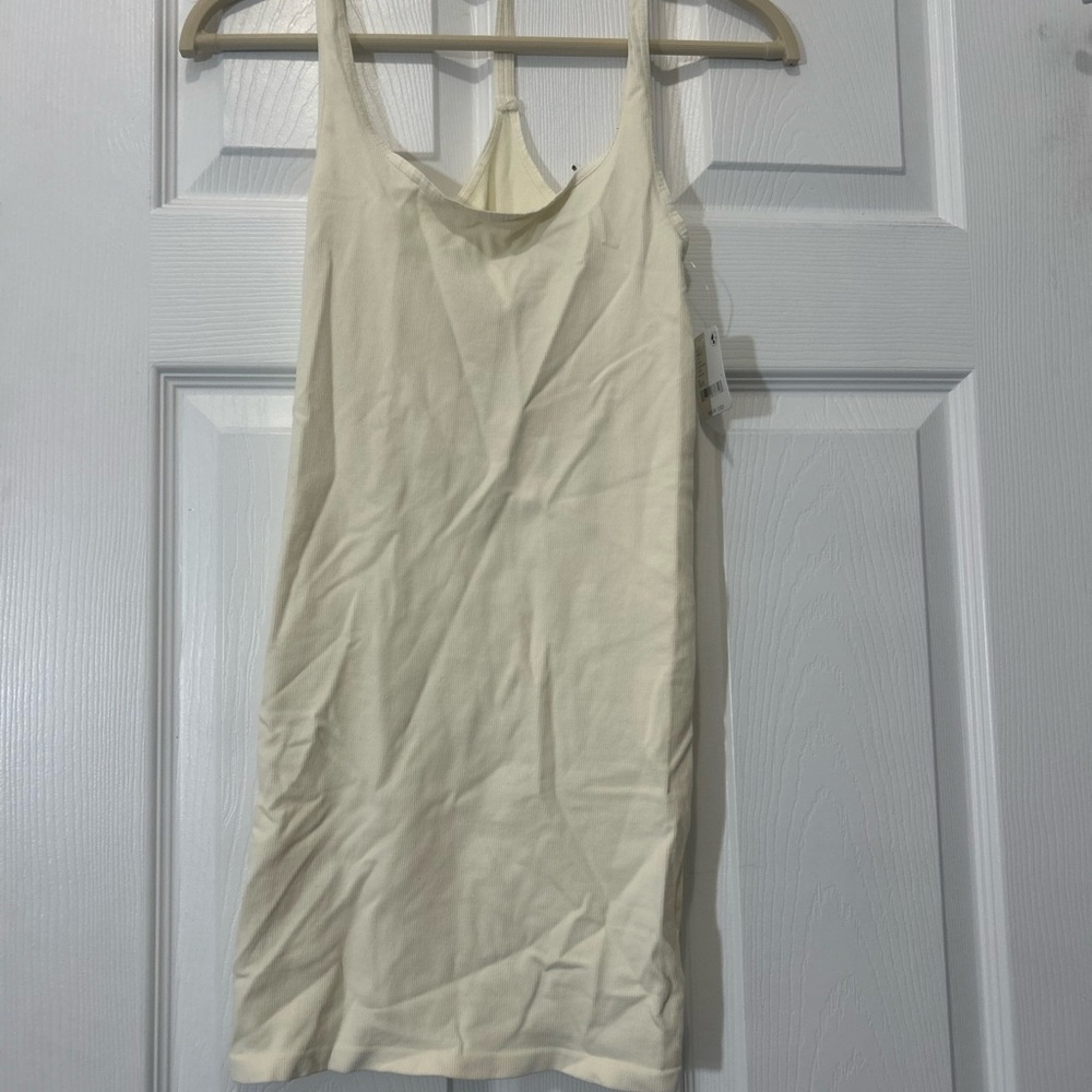 FREE PEOPLE EVERYDAY SCOOPED SEAMLESS SLIP IVORY